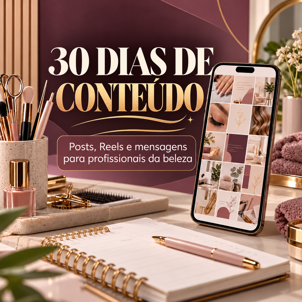 Capa do produto 30 Dias de Conteúdo para Profissionais da Beleza